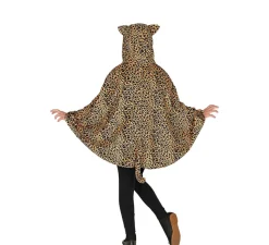 Disfraz o Poncho de Leopardo con Capucha para niños