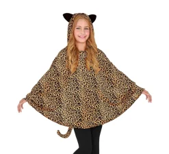 Disfraz o Poncho de Leopardo con Capucha para niños