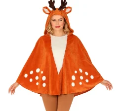Outlet Disfraz o Poncho de Reno Coqueta con capucha para mujer