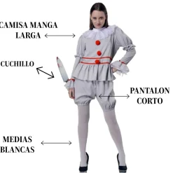 Hot Kebedo Moda Disfraz Payasa Terrorífica Mujer