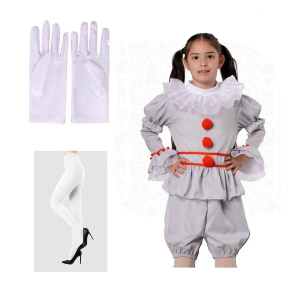 Disfraz Payasa Terrorífica para Niñas Pennywise Payaso IT