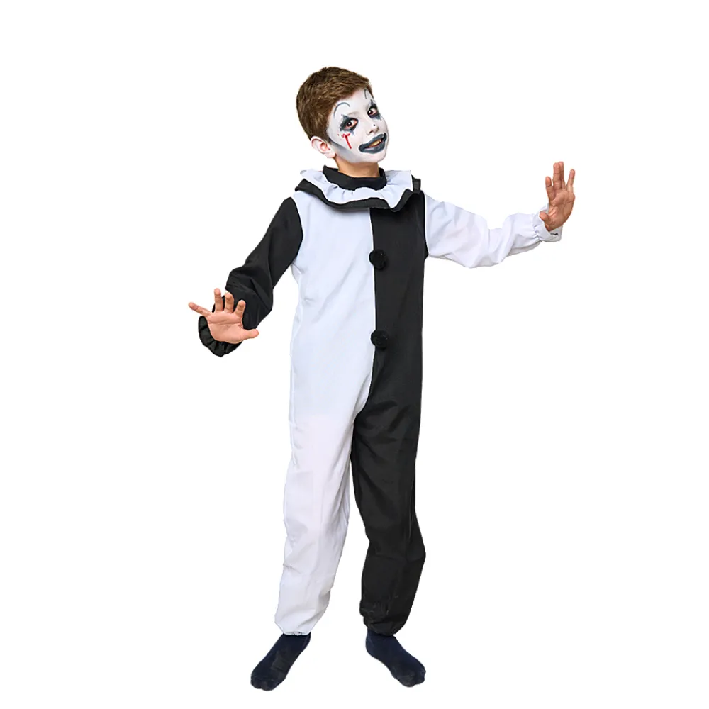 Discount Dysmad Disfraz Payaso Asesino Blanco y Negro Infantil