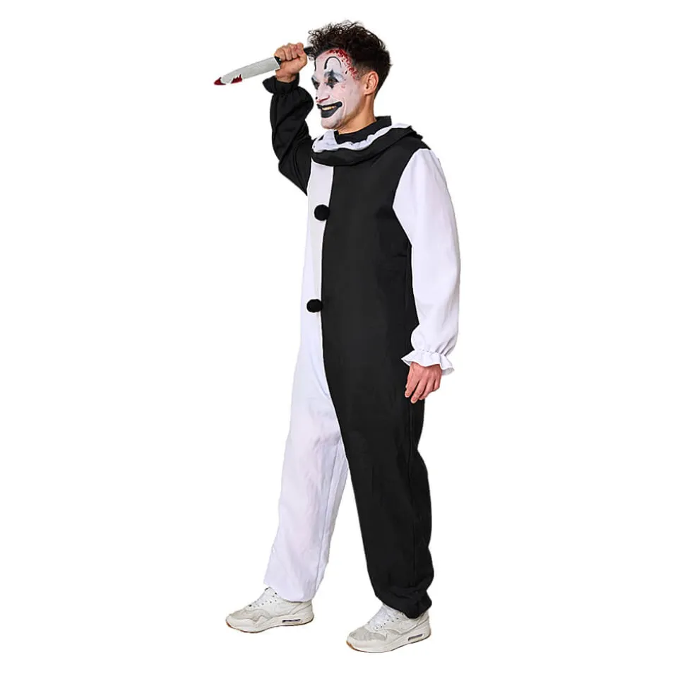 Disfraz Payaso Asesino Blanco y Negro Adulto