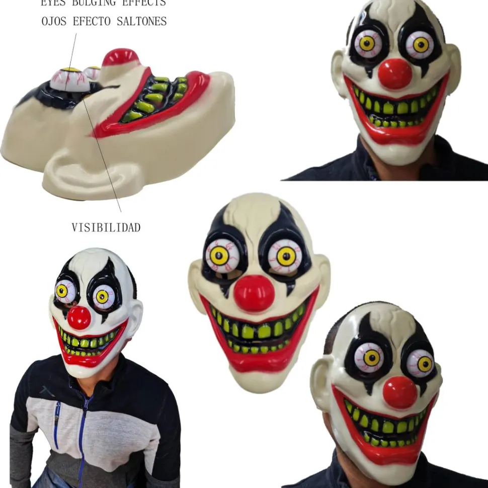 Disfraz Payaso Asesino para Hombre Adulto - Máscara, Guantes, Machete, Mono Enterizo