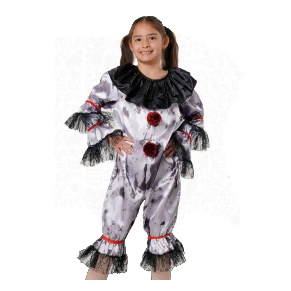 Clearance Kebedo Moda Disfraz Payaso Asesino para Niños y Niñas - Estilo IT Pennywise con Mono de Terror