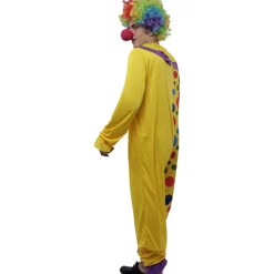 New Kebedo Moda Disfraz Payaso Circo Hombre Mono Enterizo con Lunares Peluca Nariz Fiesta