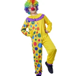 Disfraz Payaso de Circo para niños - Traje de Payaso con Peluca y Nariz