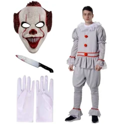 Online Kebedo Moda Disfraz Payaso IT Asesino Máscara Terror Pennywise Derry