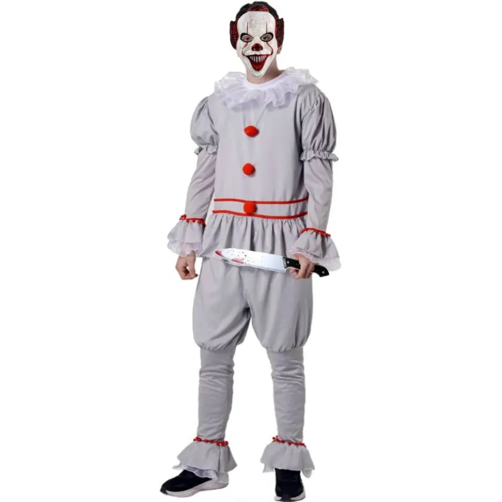 Online Kebedo Moda Disfraz Payaso IT Asesino Máscara Terror Pennywise Derry
