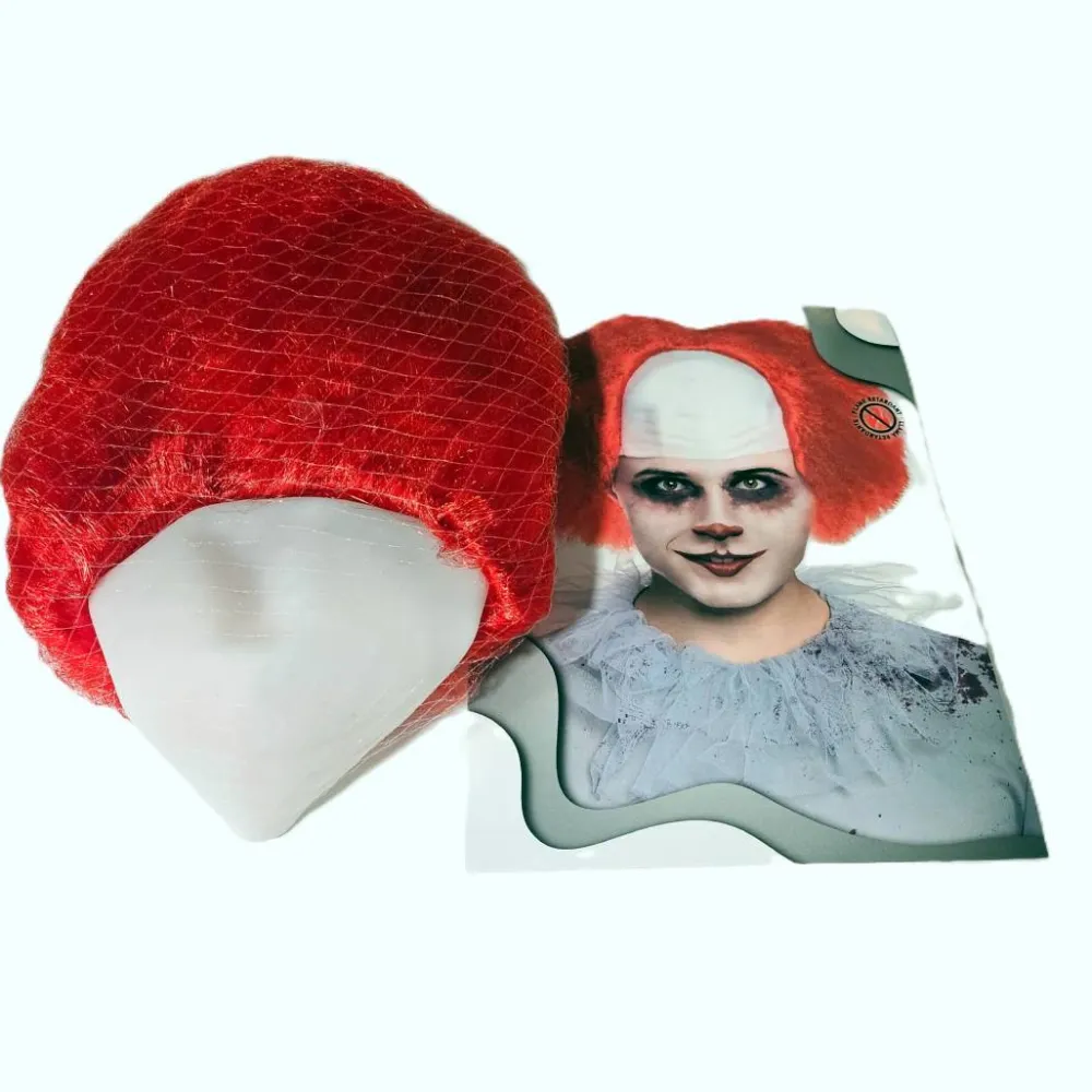 Kebedo Moda Disfraz Payaso Terrorífico Peluca roja Hombre Pennywise "IT" Bienvenidos A Derry