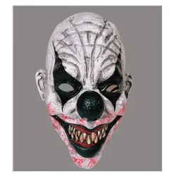 Disfraz Payaso Terror Hombre Mono Blanco Negro con Máscara Guantes