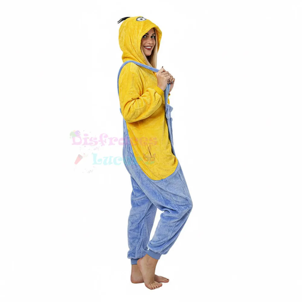 Discount Disfraces Lucero Disfraz Pijama de Ayudante Maligno Adulto – Mono de Villano Divertido