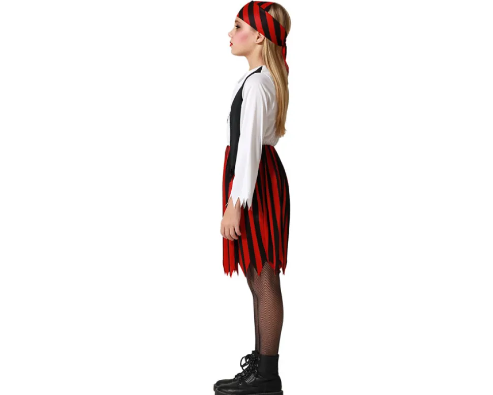 Disfraz Pirata rojo negro infantil