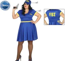 Disfraz Policía FBI Mujer Adulto Azul