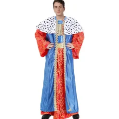 Best Kebedo Moda Disfraz Rey Mago Capa azul Adulto