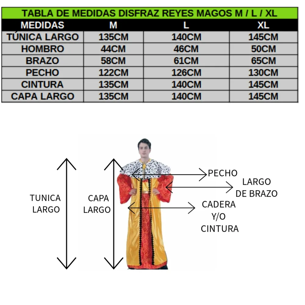Best Kebedo Moda Disfraz Rey Mago Capa azul Adulto