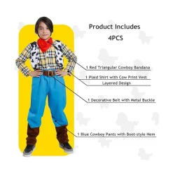 Disfraz Vaquero Woody Toy Niños - Talla 3 a 12 años