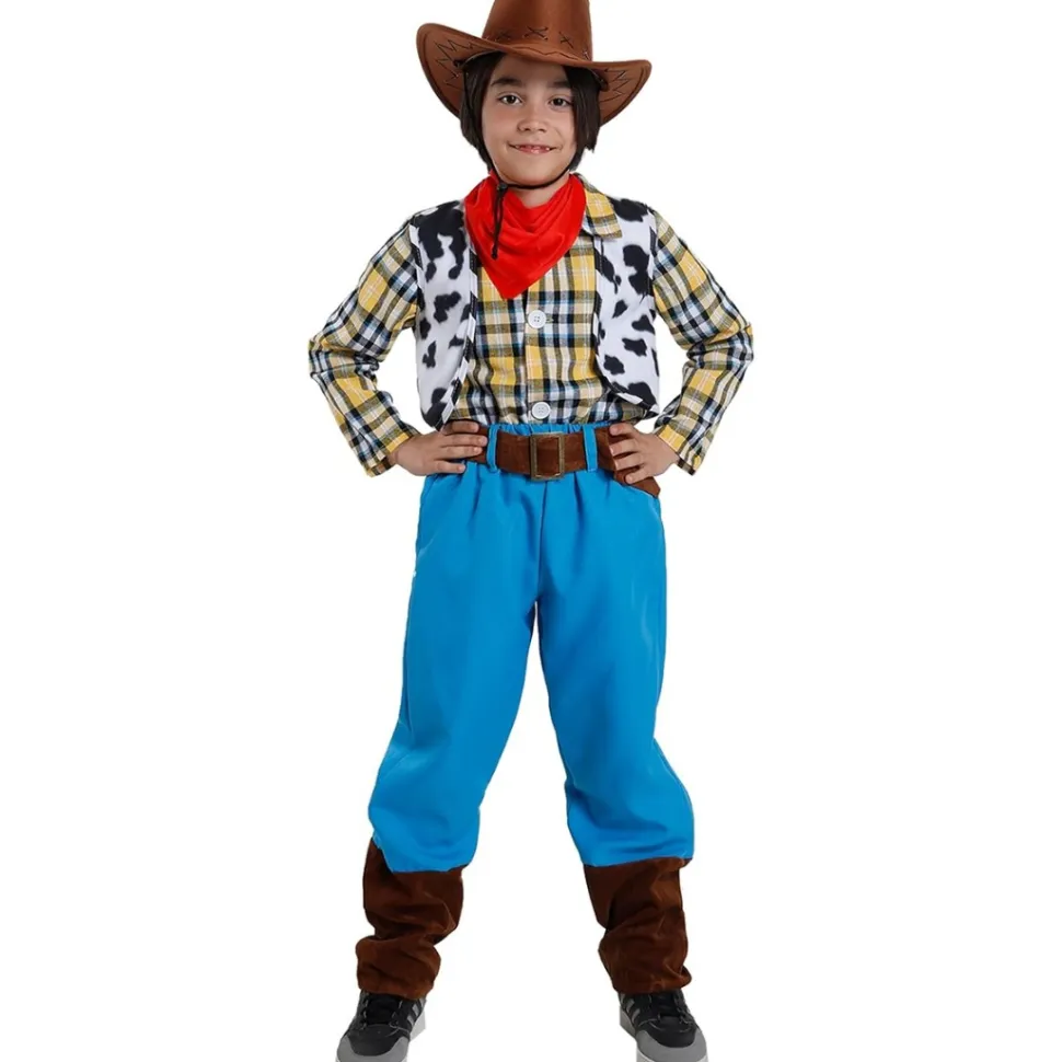Disfraz Vaquero Woody Toy Story Western con Sombrero Cowboy Marrón 3 a 12 años