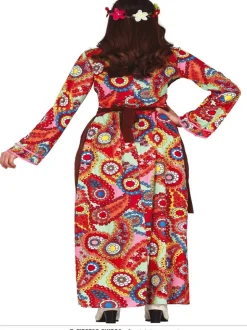Disfraz vestido largo hippie