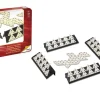 Dominó triangular en caja de metal