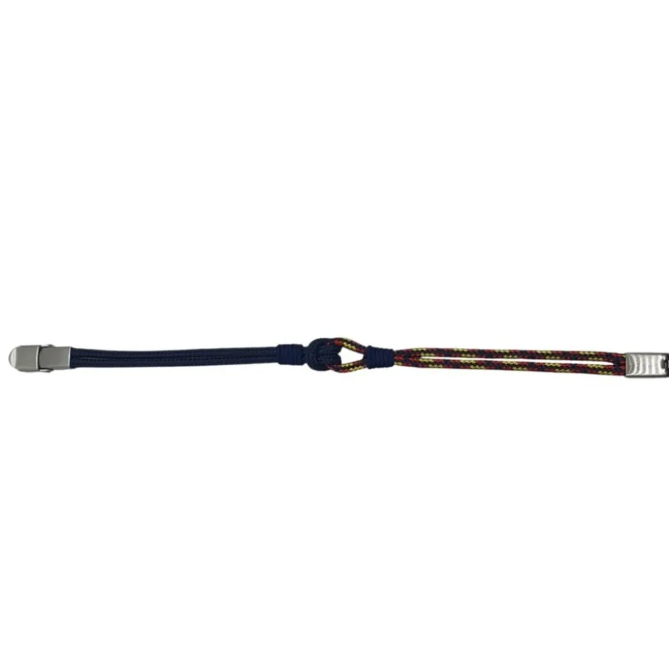 Dúo pulsera y llavero cabo náutico 2,8 mm azul España