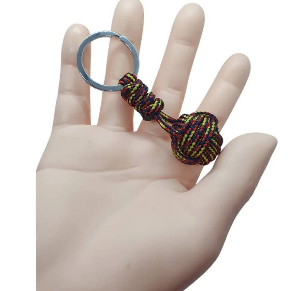 Dúo pulsera y llavero cabo náutico 2,8 mm azul España