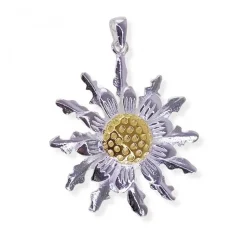 Eguzkilore de plata de 28mm (PL231P)
