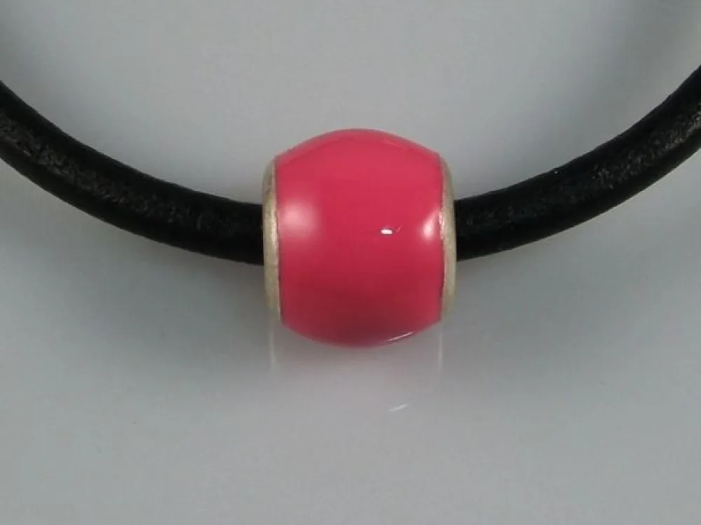 Entrepieza Esmalte Rosa Y Plata De Ley