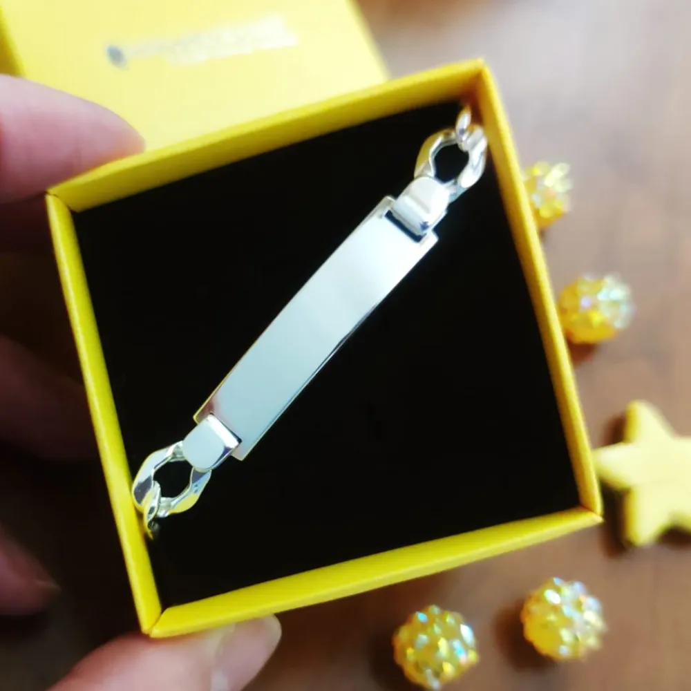 Outlet Esclava De Plata De Ley Modelo Barbada 20 Cm.