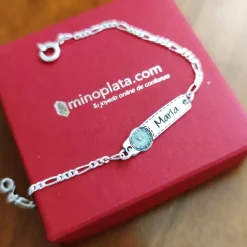 Esclava Infantil Personalizada Reloj De Plata De Ley