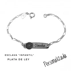 Esclava Infantil Personalizada Reloj De Plata De Ley