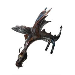 Escultura de dragón en forja