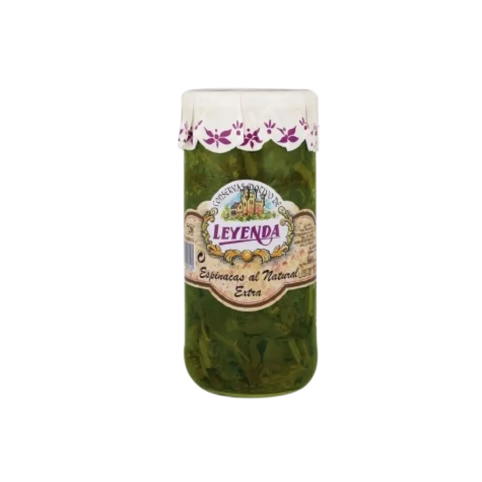 Espinacas al natural frasco 720 ml - Leyenda