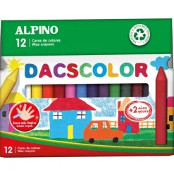Estuche 12 Ceras Infantiles Dacscolor - Alpino