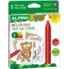 Hot Alpino Estuche 6 ceras para bebés con cartas para colorear -