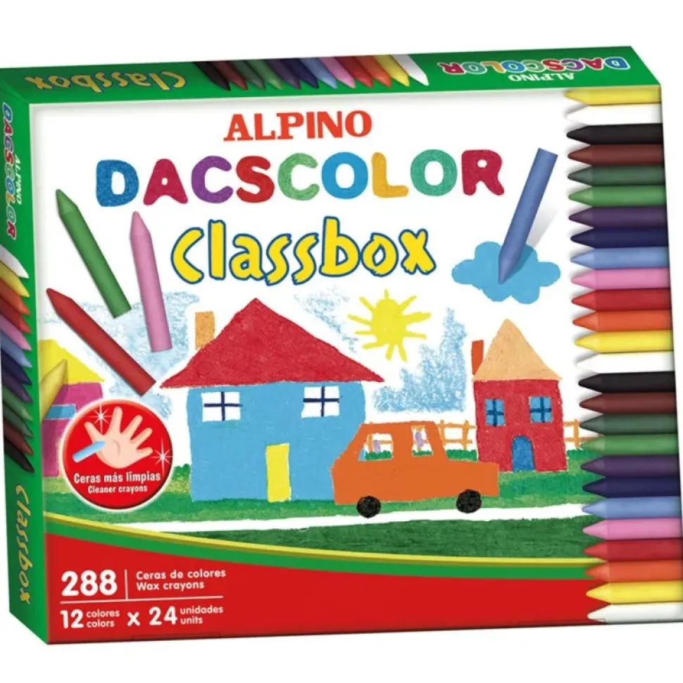 Estuche Formato Escolar Ceras Infantiles Dacscolor - Alpino
