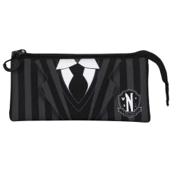 Estuche Portatodo Triple Fan Karactermania Miercoles Wednesday Uniforme 23x11x7 cm