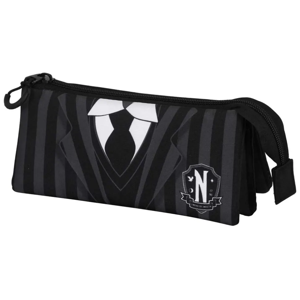 Estuche Portatodo Triple Fan Karactermania Miercoles Wednesday Uniforme 23x11x7 cm