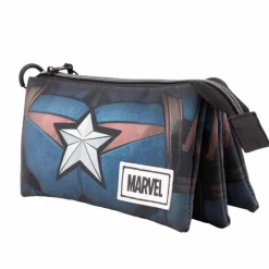 Estuche Portatodo Triple Fan Marvel Capitán América 23x11x7 cm