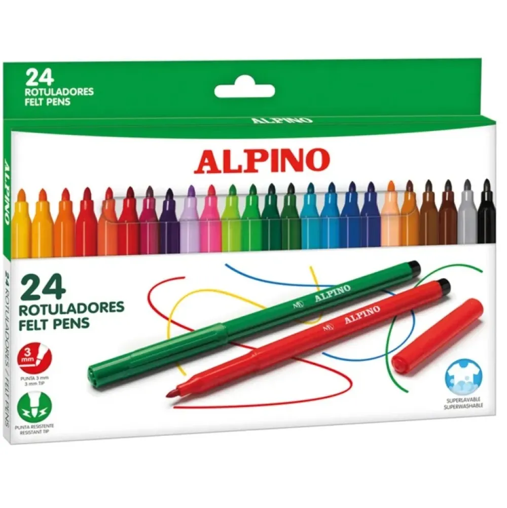 New Alpino Estuche Veinticuatro rotuladores de colores -