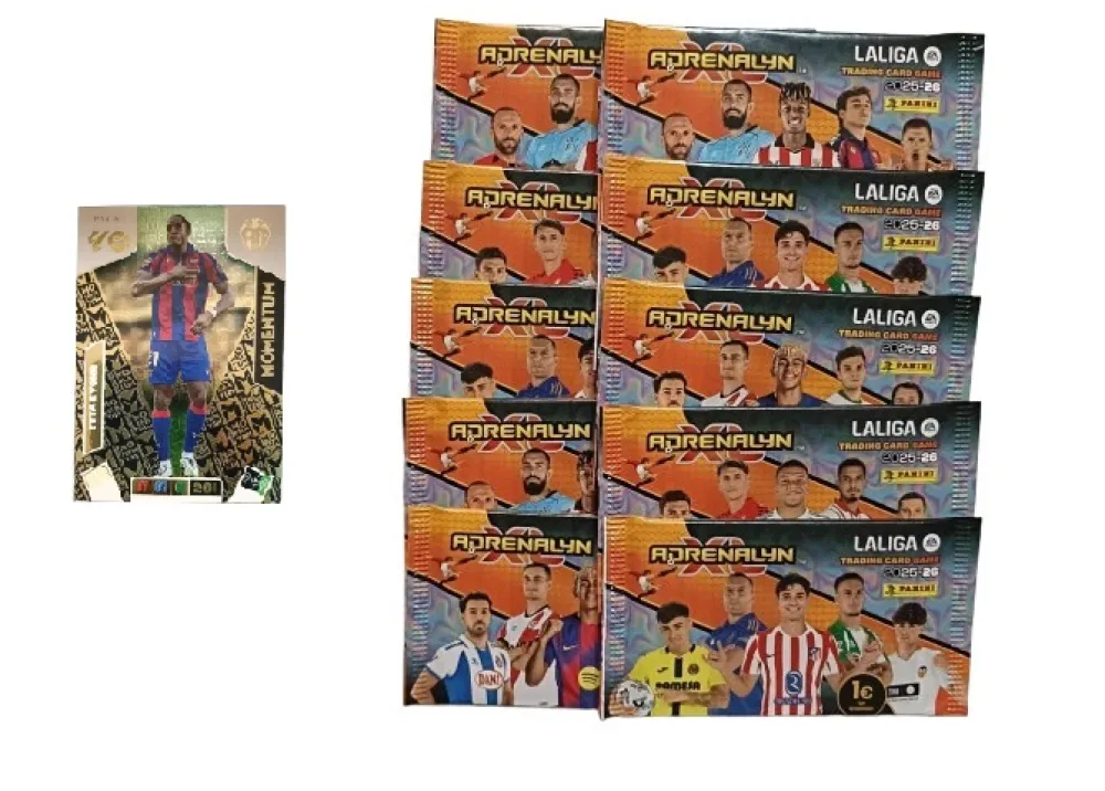 Sale PANINI Etta Eyong Momentum + 10 sobres normales Adrenalyn XL 2025 2026 Carta Colección
