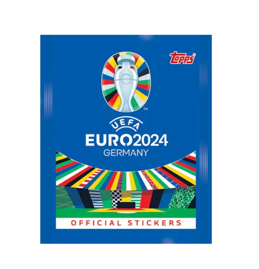 Clearance Topps Euro 2024 Colección oficial de Stickers (pegatinas) Eurocopa Alemania son 25 sobres