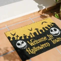 Clearance Pyramid Felpudo Tapete Suelo Entrada Pesadilla Antes De Navidad, Welcome To Halloween Town 60x40cm