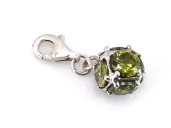 Best Fetiche Plata Y Circonitas Verdes Bola Amour