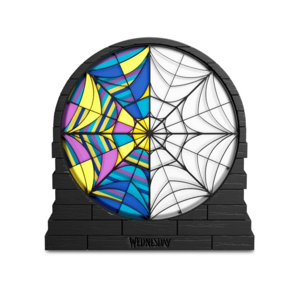 Discount Grupo Erik Figura 3D Ventana habitación Miércoles Adams Luminoso con Pilas