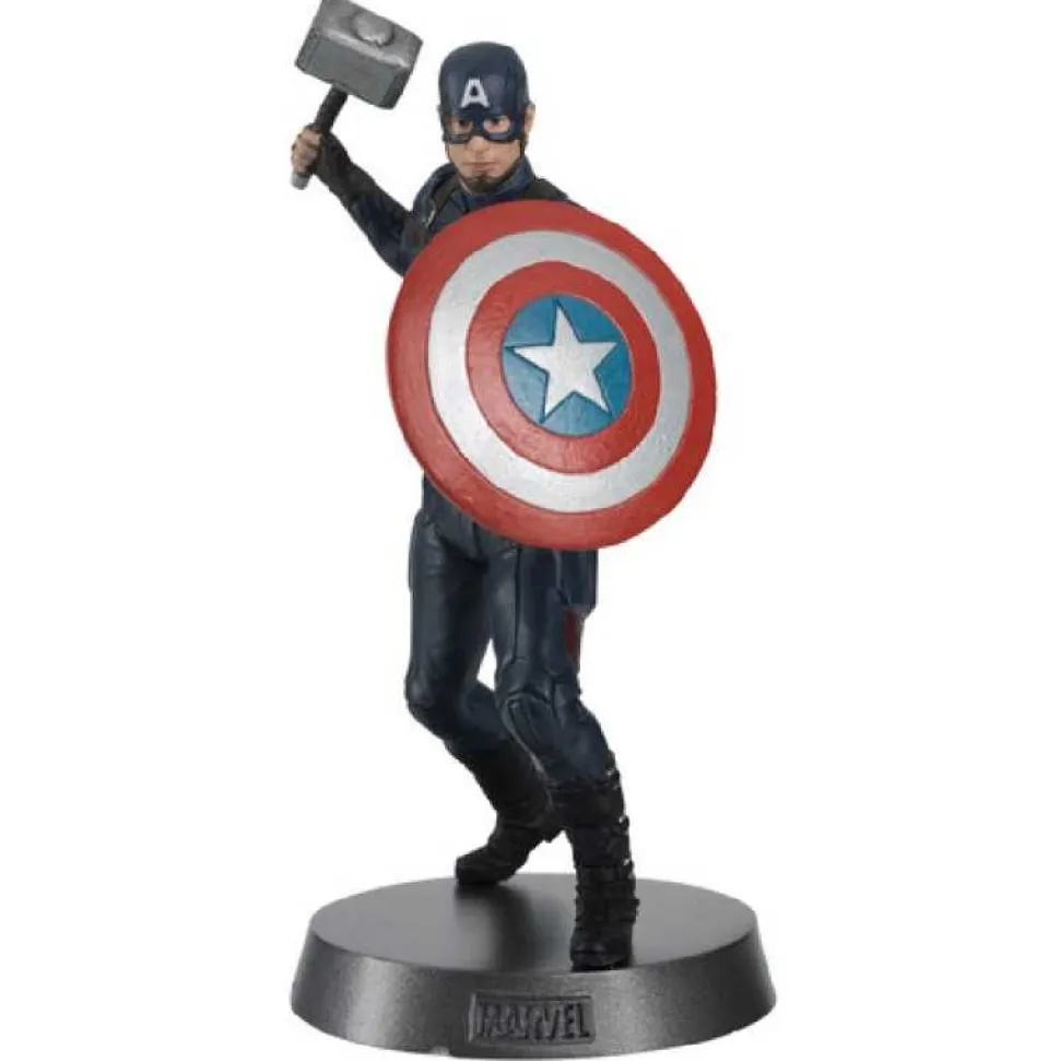 Figura estatua metálica del Capitán América Clásico Avengers