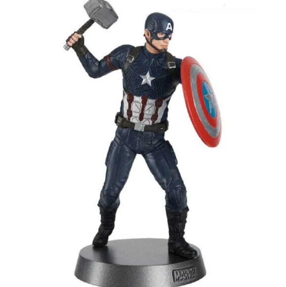 Figura estatua metálica del Capitán América Clásico Avengers