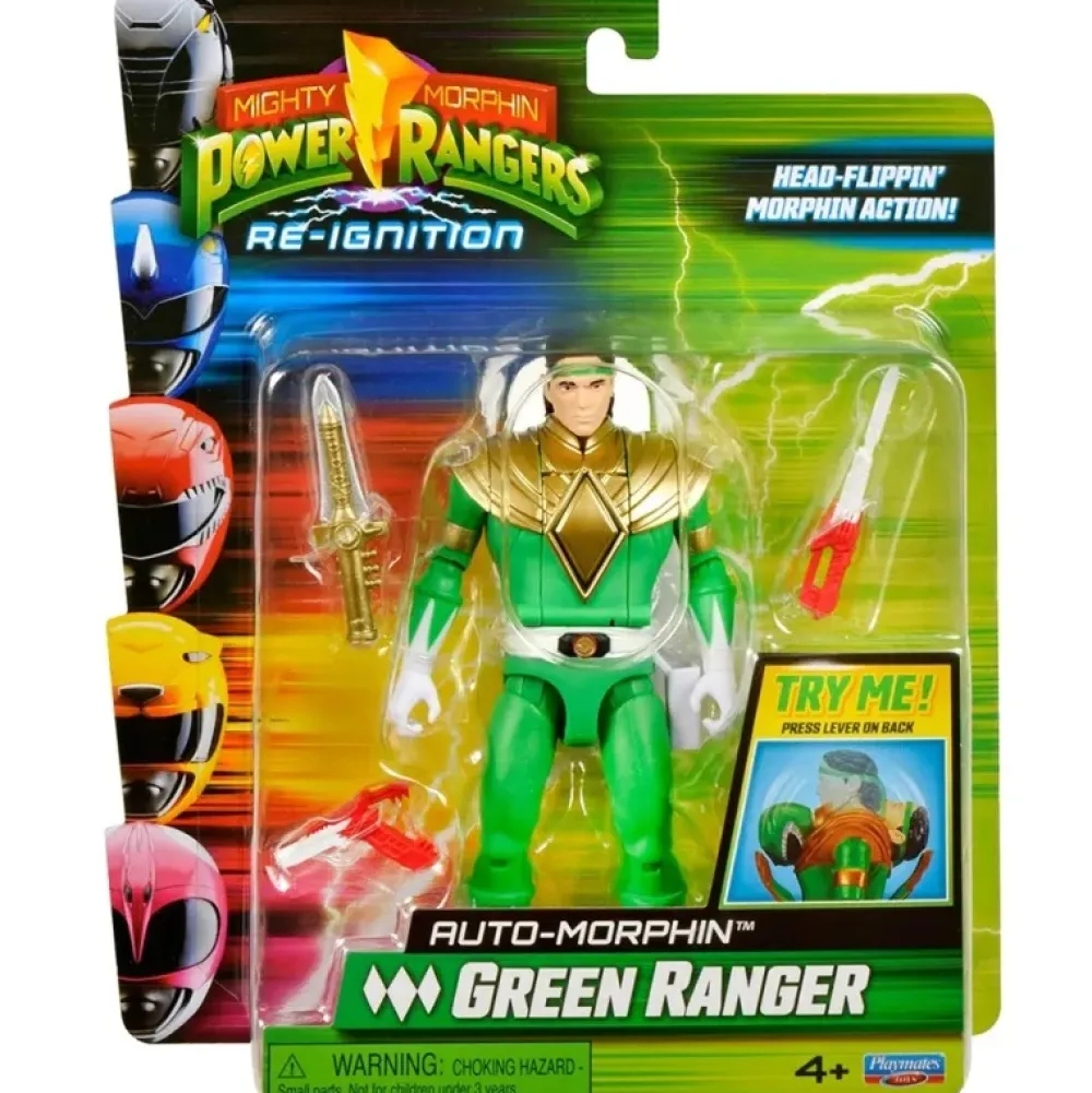 Best Bizak Figura transformable Power Rangers Verde Auto Morphin - +4A