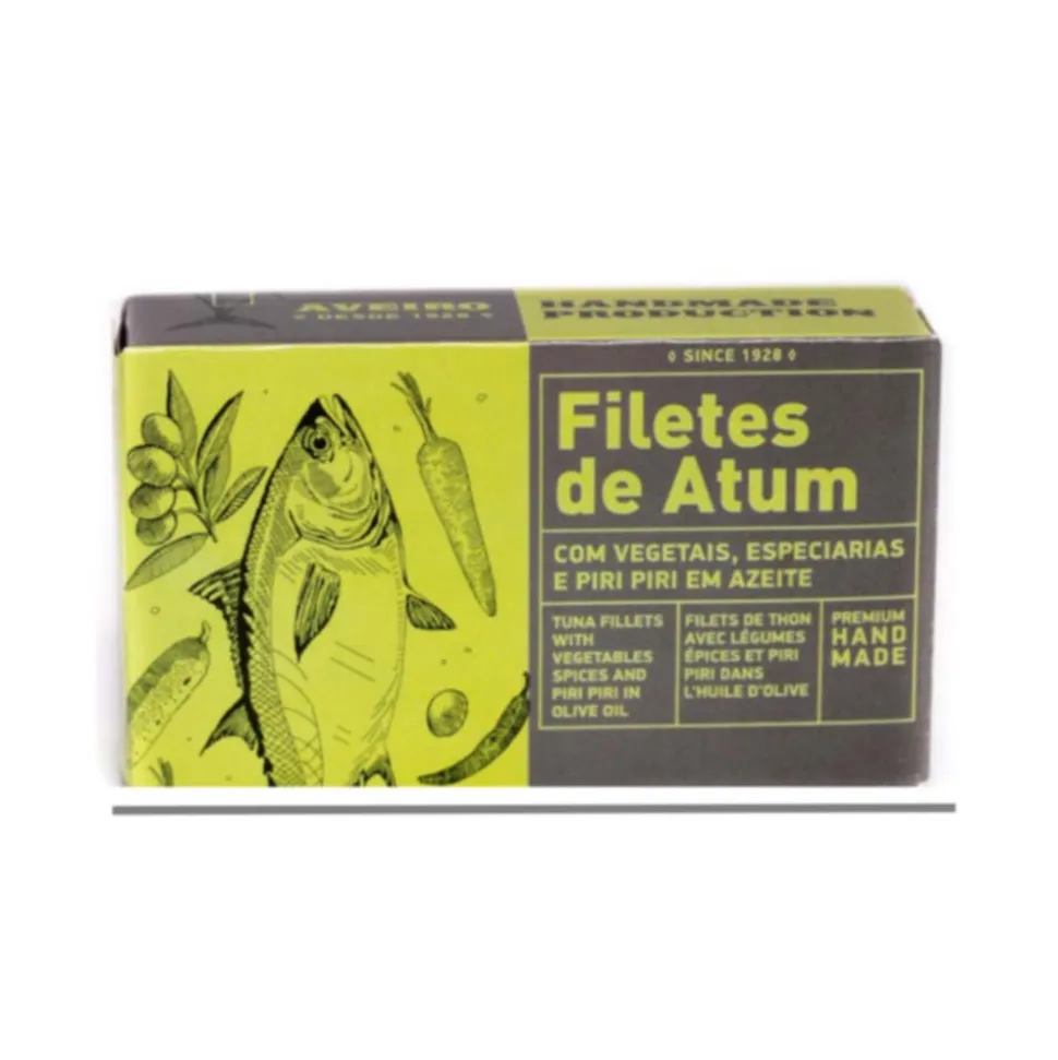 Filetes de Atún en Aceite de Oliva con Verduras, Especias y Piri-piri