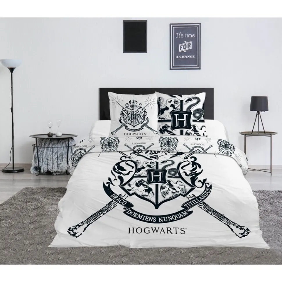 Funda Nórdica Matrimonio Reversible Harry Potter para Cama Hasta 150 cm con 2 cojiines